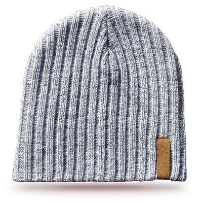 2. Silver white navnehue, Second Edition, strikket med refleks (1 size)