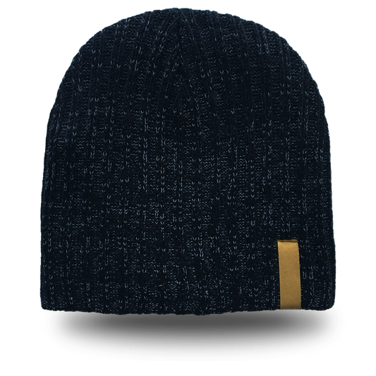 2. Sort navnehue, Second Edition, strikket med refleks (1 size)