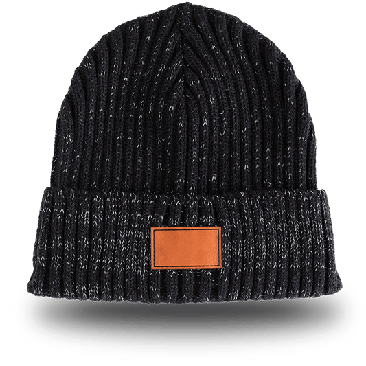 1. Sort navnehue, First Edition, strikket med refleks